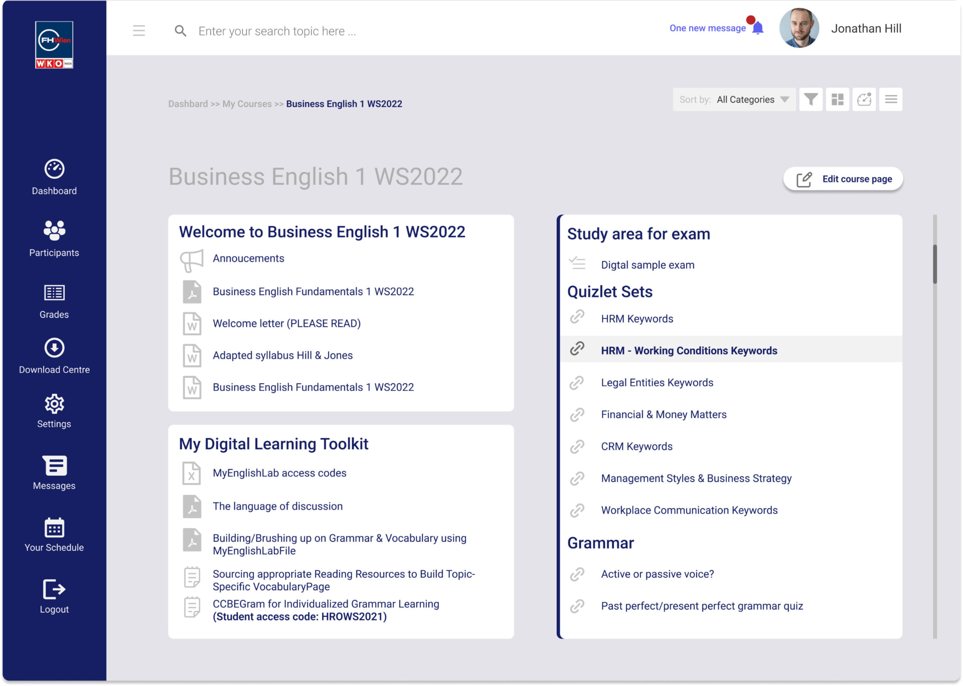 Fully customisable dashboard